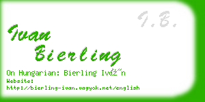 ivan bierling business card